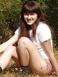 CrocoBabes presents: Outdoor girl Juliya plays in the field