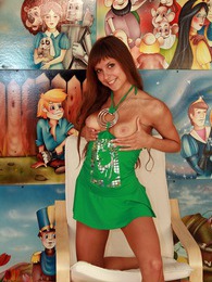 CrocoBabes presents: Brunette beauty inserting a dildo into her soaked snatch