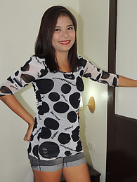CrocoBabes presents: Shy Filipina reveals thick bush before getting poked hard