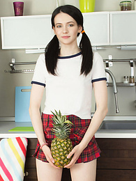 CrocoBabes presents: Watch this extremely sexy brunette girl as she reveals her beautiful shaved pussy while posing on the floor.