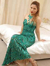 CrocoBabes presents: Sexy british teen Stephanie Bonham Carter removes her dress and displays her bare skin