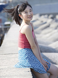 CrocoBabes presents: Asian teen Chisaki Morito demonstrates her tiny tits and demonstrates her exposed body outdoors