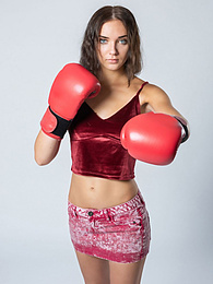CrocoBabes presents: Sexy Ukrainian belle Oxana Chic strips off her clothes and poses nude in a gym